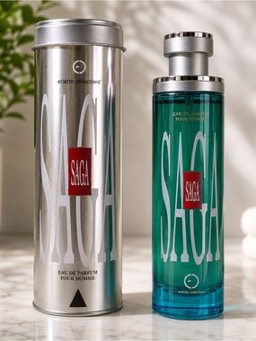 Saga Eau de Parfum Pour Homme 3.4 oz Men’s Cologne New in Bottle canister NEW